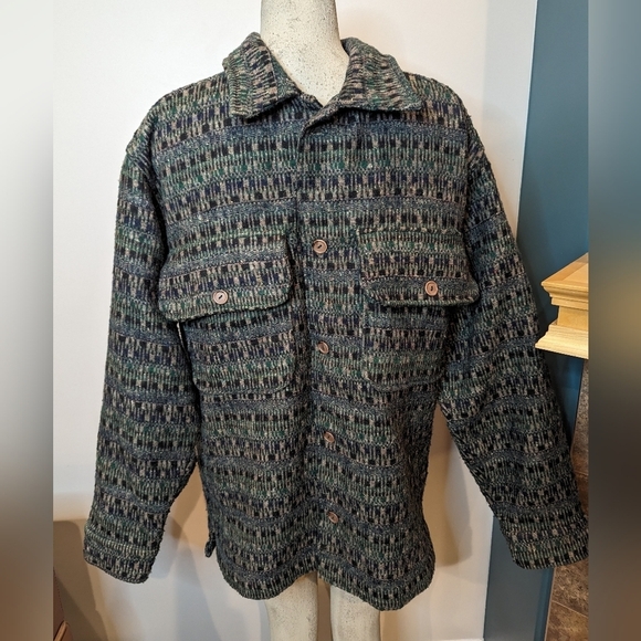 Vintage Señor Lopez Button Down shirt jacket. Men's M fits L/XL - Picture 3 of 11